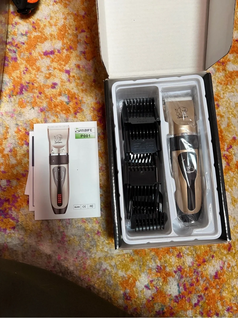 Professional Rechargeable Pet Clipper - Gold